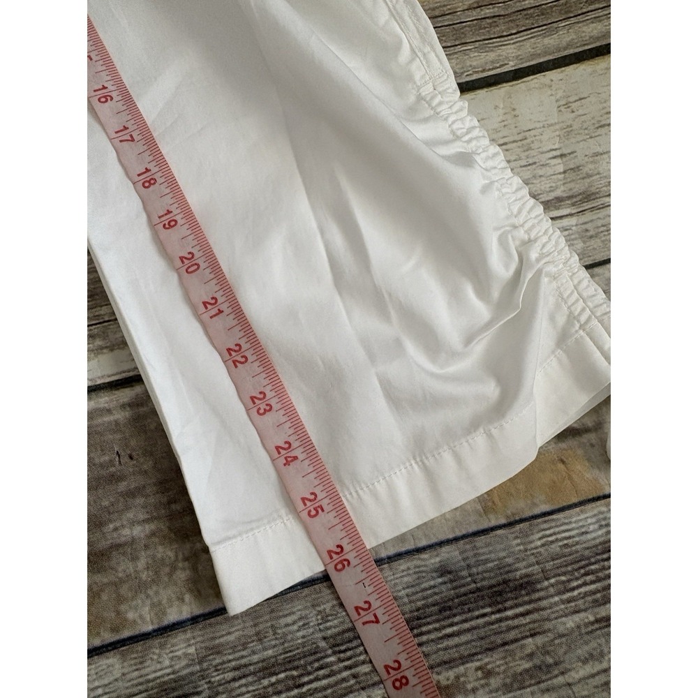 Cotton Twill Utility Crop Pants Sanctuary Ruched Small White - Picture 7 of 7